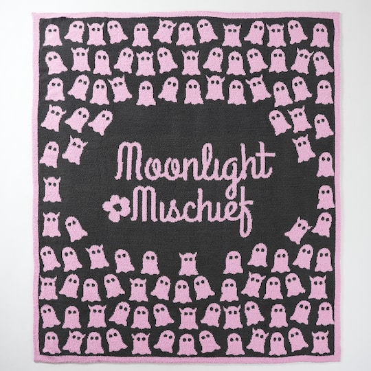 50" x 60" Purple Ghost Moonlight Mischief Throw Blanket by Ashland®